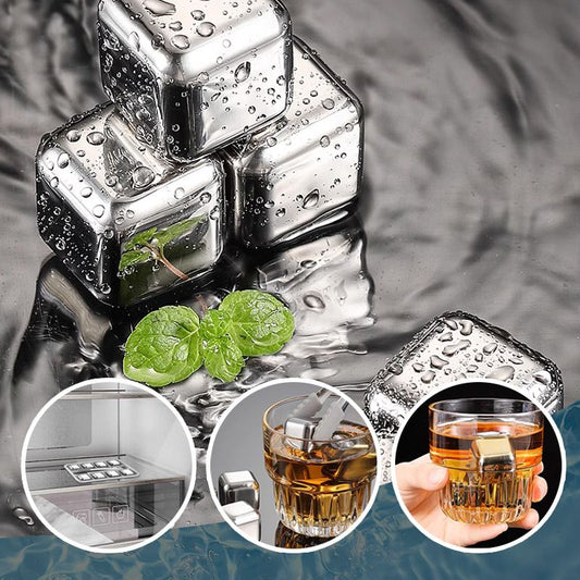 ⏳Summer cool-down deal: ONLY ￡10.99 & 50% OFF!! ✨Stainless Steel Ice Cube Set