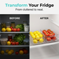 💥Last Day Special Price ￡9.99!! & 50% OFF!💥Clear Stackable Refrigerator Organizer Bin with Handles