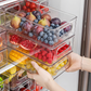 💥Last Day Special Price ￡9.99!! & 50% OFF!💥Clear Stackable Refrigerator Organizer Bin with Handles