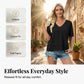 🏖️Summer Cool Deal: ONLY ￡11.99!💃Women's Half Sleeve V-Neck Top with Patchwork Hem