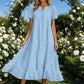 💥LAST DAY SALE 50%OFF💥Women's Eyelet Lace A-Line Dress with Pockets 👗 – Cotton Blend, Machine Washable, Solid Colours, Sizes S-2XL