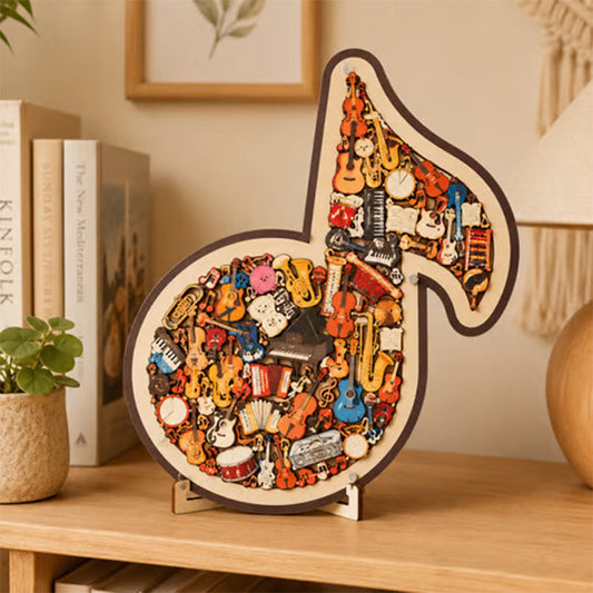 ⌛LAST DAY SALE ONLY ￡8.99!!🎵 Wooden Musical Note Puzzle – Handcrafted Brain Teaser for Music Lovers!  🧩 Perfect Gift • Eco-Friendly • Limited Stock! ⏳🇬🇧