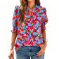 🎁2026 New Arrivals 50% OFF💥Women's Summer Floral Top with Puff Sleeves💐👔