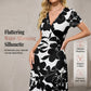👗Summer Hot Sale 50% OFF🌈 Women's V neck Ankle Length Floral Print Beach Long Flowy Maxi Dress with Pockets🎀