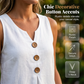 👚❄️Summer cool-down deal: just £11.99!!⚡50K+ SOLD!❄️Women's V-Neck Sleeveless Cotton Linen Vest