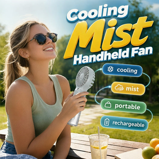 🏖️Summer Cool Deal: ONLY ￡9.99!❄️Portable Handheld Mist Cooling Fan💦