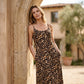 👗LAST DAY SALE ONLY ￡13.99!!🐆Women's Leopard Print Spaghetti Strap Maxi Dress