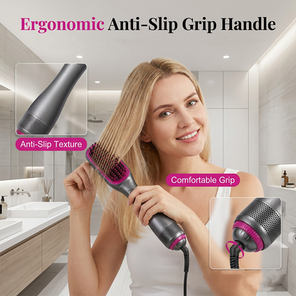 ⏳Time-Limited Special 60%Off⏰💥Professional 3-in-1 Hot Air Brush – Dry, detangle & volumize
