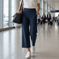 🏆LAST DAY SPECIAL PRICE ￡11.99⚡50K+ SOLD💕👖Women's High-Waisted Stretch Cropped Pants💫Elastic Slim Fit Ankle Trousers Casual Daily Commute Holiday Outfit UK🇬🇧