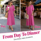 💃2026 Summer Hot Sale 70% OFF✨Women's V-Neck Puff Sleeve Empire Waist A-Line Maxi Dress