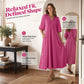 💃2026 Summer Hot Sale 70% OFF✨Women's V-Neck Puff Sleeve Empire Waist A-Line Maxi Dress