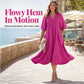 💃2026 Summer Hot Sale 70% OFF✨Women's V-Neck Puff Sleeve Empire Waist A-Line Maxi Dress