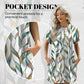💃 Last Day Sale 50% Off 💐Loose Fit Short Sleeve Dress with Versatile Print Designs