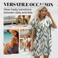 💃 Last Day Sale 50% Off 💐Loose Fit Short Sleeve Dress with Versatile Print Designs