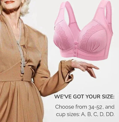 💥LAST DAY SALE ONLY ￡7.99!!💘Front Button Breathable Skin-Friendly Cotton Bra – Breathable • Wire-Free • All-Day Support • Non-Padded & Skin-Friendly 🌿