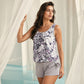 🩱Last Day Sale 50% OFF💃Women's Floral Print Tankini Two-Piece Swimsuit