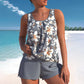 🩱Last Day Sale 50% OFF💃Women's Floral Print Tankini Two-Piece Swimsuit