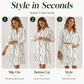👔Summer Hot Sale - Up to 70% OFF⚡50K+ SOLD!🎁Women's Long Sleeve Printed Shirt Dress Casual Button Down Elegant Midi Dress