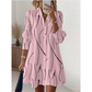 👔Summer Hot Sale - Up to 70% OFF⚡50K+ SOLD!🎁Women's Long Sleeve Printed Shirt Dress Casual Button Down Elegant Midi Dress