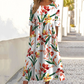 🔥LAST DAY SALE - 49% OFF👗🌸Women’s Elegant Floral Print Round-Neck Long Dress
