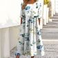 🔥LAST DAY SALE - 49% OFF👗🌸Women’s Elegant Floral Print Round-Neck Long Dress