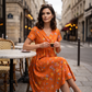 🏖️Summer Hot Sale 65% Off!💃✨Women's V-Neck Floral Print Dress with Twist Waist