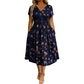 🏖️Summer Hot Sale 65% Off!💃✨Women's V-Neck Floral Print Dress with Twist Waist