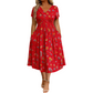 🏖️Summer Hot Sale 65% Off!💃✨Women's V-Neck Floral Print Dress with Twist Waist