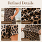 🏖️Summer Hot Sale 65% Off!💃Women's Leopard Print Maxi Dress with Pockets Casual Short Sleeve Long Dress