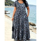 🏖️Summer Hot Sale 65% Off!💃Women's Leopard Print Maxi Dress with Pockets Casual Short Sleeve Long Dress