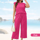 🔥LAST DAY SALE ONLY ￡17.99!!👚2026 Women's Casual Sleeveless Top & Wide-Leg Pants Set