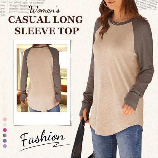⏳✨LAST DAY SALE 70% OFF👍Women's Casual Long Sleeve Round Neck Top