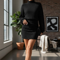 Women's Ruched Knit Bodycon Dress