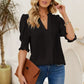 😍LAST DAY SALE 50% OFF-Special Price £12.99🎁☀️🌺Floral V-neck Puff Sleeve Blouse For Women