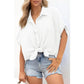 🔥Hot Sale 49% Off💥🎁Women's Loose Fit Casual Button Short Sleeve Shirt Tops