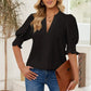 😍LAST DAY SALE 50% OFF-Special Price £12.99🎁☀️🌺Floral V-neck Puff Sleeve Blouse For Women