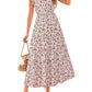 🏖️Summer Sale-50% Off🌷Women's Boho Print V Neck Ruffle Maxi Dress